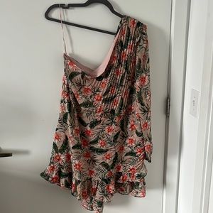 Floral one sleeve romper